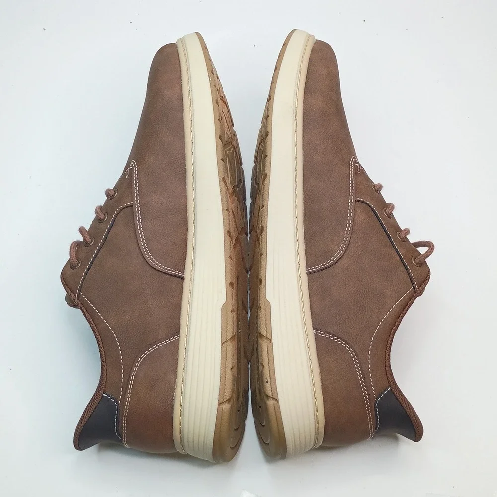 Skechers Swift Fit Hands Free Slip-ins Men Size 10 Brown Synthetic Leather